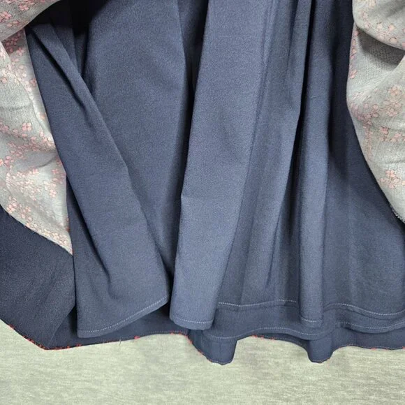 Draper James Clover Vines Nassau Navy Multi color printed Dress Size 8 - Picture 7 of 14